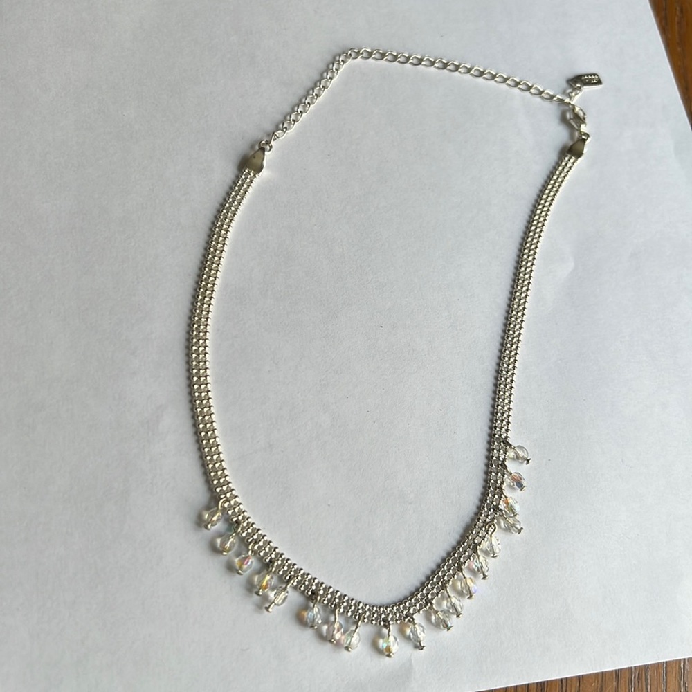 1928 Vintage Timeless Silver Choker Statement Necklace - Picture 1 of 12